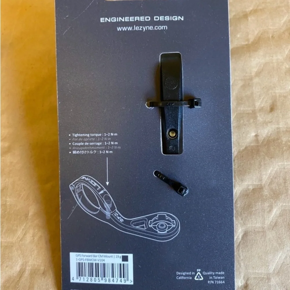 Brand New in Packaging Lezyne Forward Bar Mount For GPS or Similar